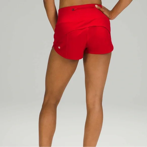 Lululemon Speed Up Shorts Red High Waisted Running Athleisure Workout Size 4 - Picture 4 of 12